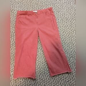 Sonoma wide leg crop size 16 cute frayed edge 23 inches long